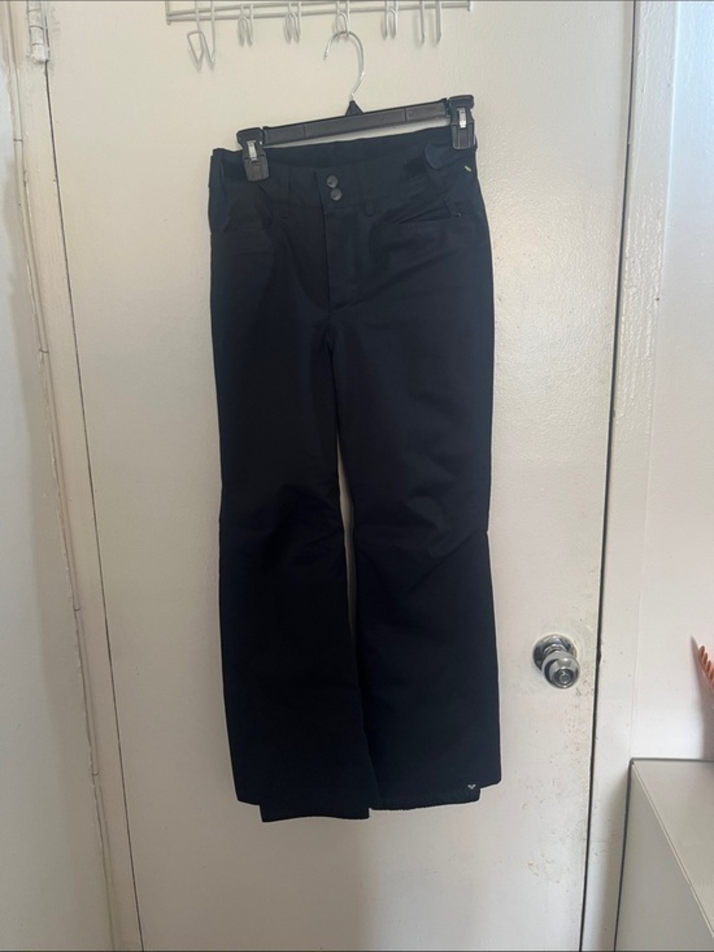 Roxy Black Flare Wide-Leg Jeans - Double Button Waist